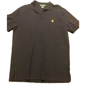 Rare Vintage RALPH LAUREN Gold Crown Crest Polo Shirt 80s 90s Black MED USA